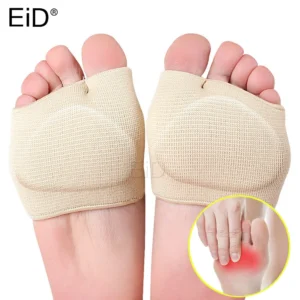 EiD Silicone Metatarsal Sleeve Pads Half Toe Bunion Sole Forefoot Gel Pads Cushion Half Sock Supports Prevent Calluses Blisters