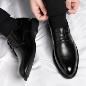 Four Seasons Men's Shoes With Heightening Leather Shoes Men's Business Formal Casual Leather Shoes Wedding Groom's Shoes