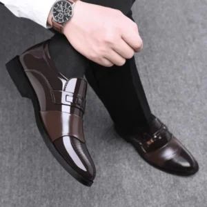 New Men's Leather Shoes Dress Casual Fashion Pointed Casual Shoes High-end Men's Business Leather Shoes
