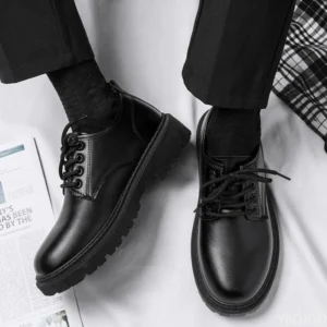 Spring Autumn Men's Business Dress Shoes Black Casual Simple Comfortable Anti slip Wear resistant Round Head Men's Shoes